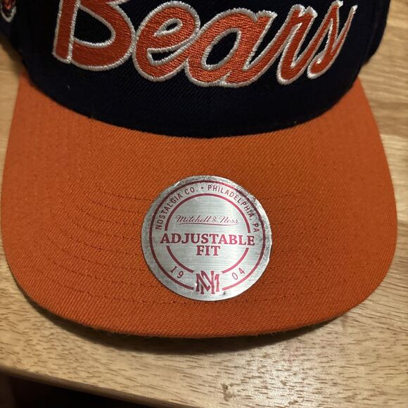 Chicago Bears SnapBack NFL Mitchell & Ness Script Vintage Collection Hat Cap - Picture 6 of 10